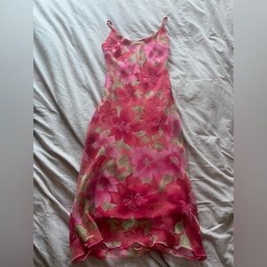 Gorgeous pink floral midi sundress